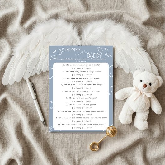 Little Piece of Heaven Blue Guess Who Game  招待状