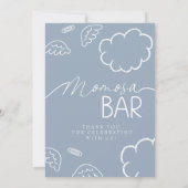 Little Piece of Heaven Blue Momosa Bar Sign 招待状 (裏面)