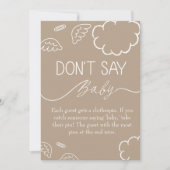 Little Piece of Heaven  Don't Say Baby Game Beige  招待状 (正面)