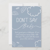 Little Piece of Heaven  Don't Say Baby Game Blue  招待状 (正面)