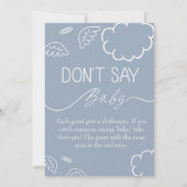 Little Piece of Heaven  Don't Say Baby Game Blue  招待状 (裏面)