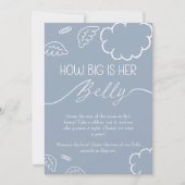 Little Piece of Heaven  How Big Is Her Belly Blue 招待状 (正面)