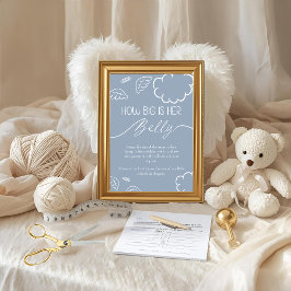 Little Piece of Heaven  How Big Is Her Belly Blue 招待状