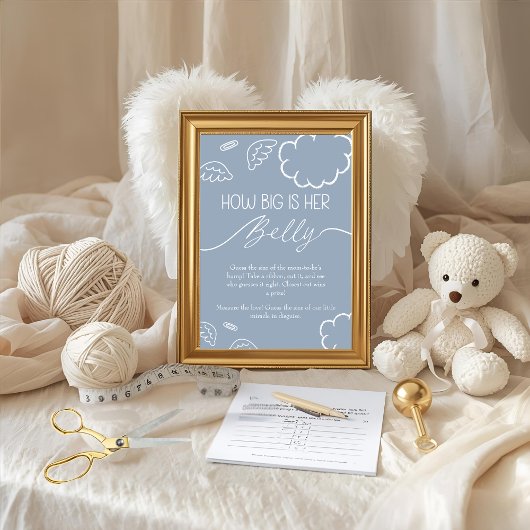 Little Piece of Heaven  How Big Is Her Belly Blue 招待状