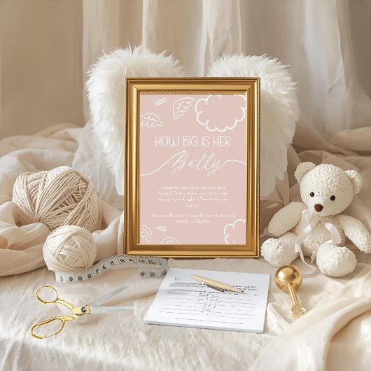 Little Piece of Heaven  How Big Is Her Belly Pink 招待状