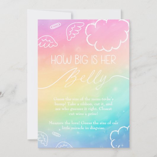 Little Piece of Heaven How Big Is Her BellyRainbow 招待状 (正面)