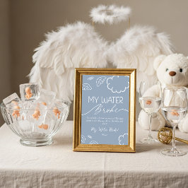 Little Piece of Heaven  My Water Broke Game Blue  招待状