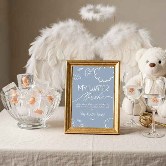 Little Piece of Heaven  My Water Broke Game Blue  招待状