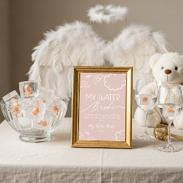 Little Piece of Heaven  My Water Broke Game Pink  招待状