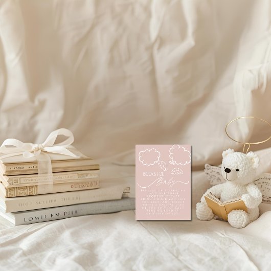 Little Piece of Heaven Pink Books For Baby エンクロージャーカード