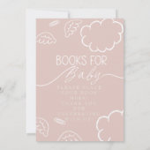 Little Piece of Heaven pink Books for Baby Sign 招待状 (裏面)