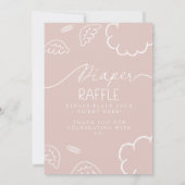 Little Piece of Heaven Pink Diaper Raffle Table 招待状 (裏面)
