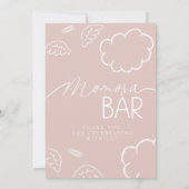 Little Piece of Heaven Pink Momosa Bar Sign 招待状 (裏面)