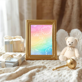 Little Piece of Heaven Rainbow Cards & Gifts Sign  招待状