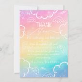 Little Piece of Heaven Thank You Rainbow card 招待状 (正面)