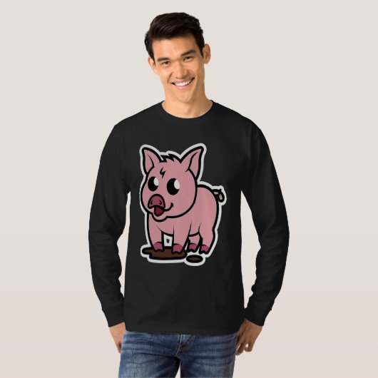 Little Pig  Pet  Piggy Tシャツ (正面フル)