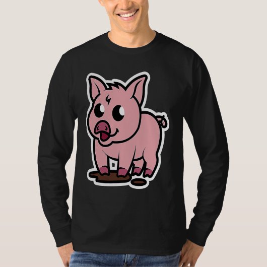 Little Pig Pet Piggy Tシャツ (正面)