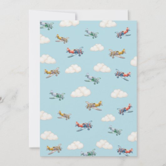 Little Pilot's First Birthday 招待状 (裏面)