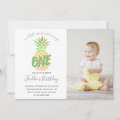 Little Pineapple 1st Birthday Photo 招待状 (正面)
