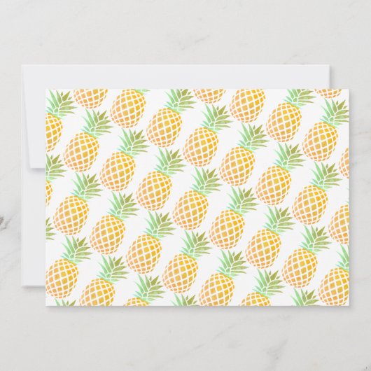 Little Pineapple 1st Birthday Photo 招待状 (裏面)