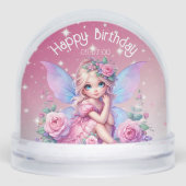 Little PInk Fairy with Roses & Stars Birthday (正面)