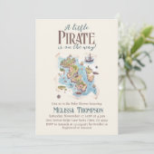 Little Pirate 航海の It's Boy Baby Shower 招待状 (スタンド正面)