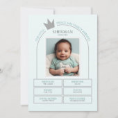 Little Prince Birth Announcement Card 招待状 (正面)