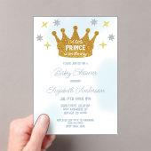 Little Prince Boy Baby Shower アクリル招待状 (インサイチュ (ポータブル))
