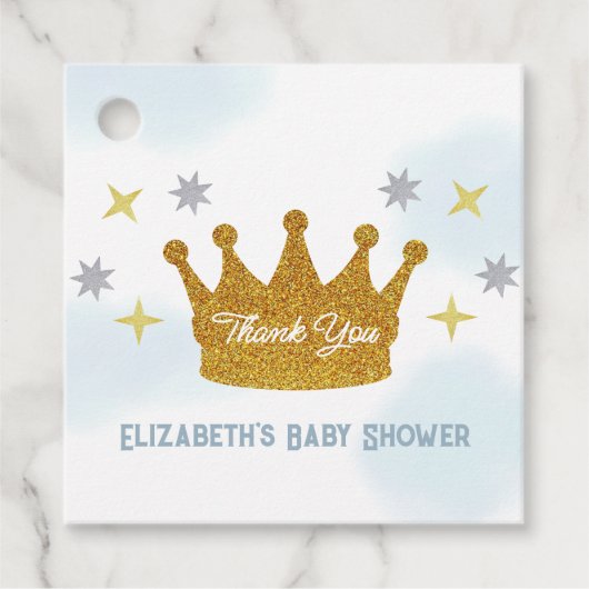 Little Prince Boy Baby Shower フェイバータグ (正面)