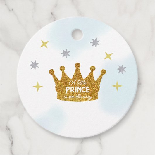 Little Prince Boy Baby Shower フェイバータグ (正面)