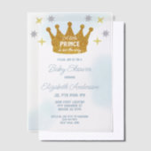 Little Prince Boy Baby Shower ベラム紙招待状 (オフセット)
