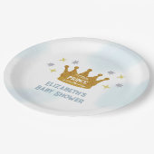 Little Prince Boy Baby Shower ペーパープレート (アングル)