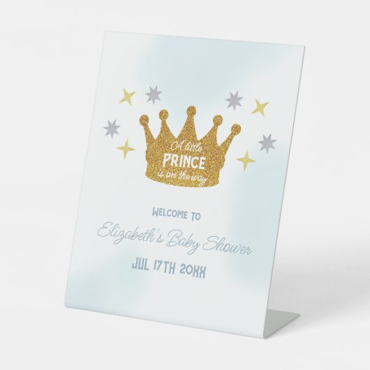 Little Prince Boy Baby Shower 台座サイン (正面)