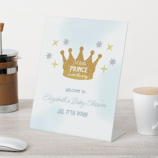 Little Prince Boy Baby Shower 台座サイン (インサイチュ)