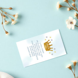 Little Prince Boy Baby Shower Books For Baby エンクロージャーカード