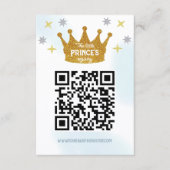 Little Prince Boy Baby Shower Registry エンクロージャーカード (正面)