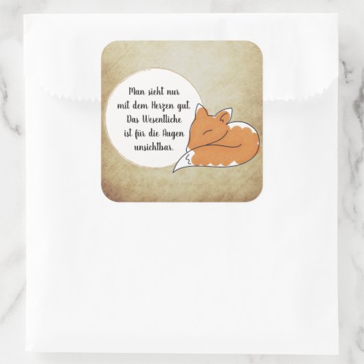 Little Prince Zitat スクエアシール (バッグ)