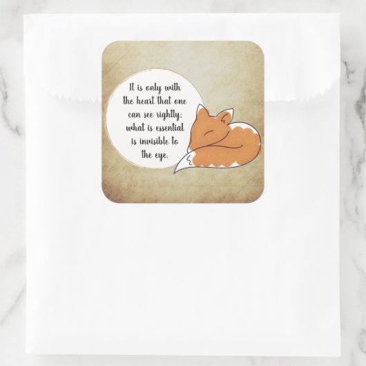 Little Prince Zitat スクエアシール (バッグ)