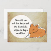 Little Prince Zitat ポストカード (正面/裏面)