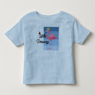 Little Princess ピンクのフラミンゴデザイン - 幼児用ファイン トドラーTシャツ