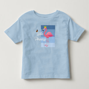 Little Princess ピンク フラミンゴ デザイン - 幼児用 ファイン トドラーTシャツ