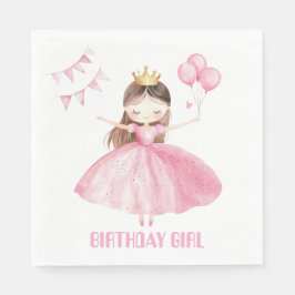 Little Princess 1st Birthday Napkins Girl スタンダードランチョンナプキン