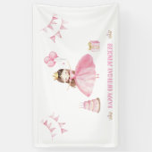 Little Princess 1st Birthday Personalised Banner 横断幕 (縦)