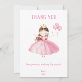 Little Princess 1st Birthday Thank You Card Girl サンキューカード