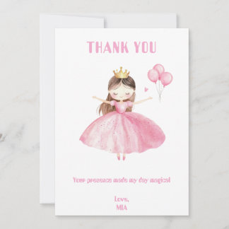Little Princess 1st Birthday Thank You Card Girl サンキューカード
