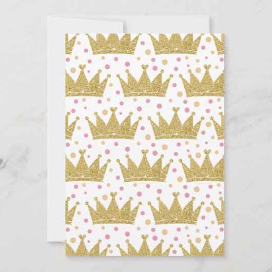 Little Princess Baby Shower 招待状 (裏面)