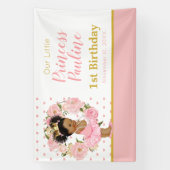 Little Princess birthday Flowers banner 横断幕 (縦)