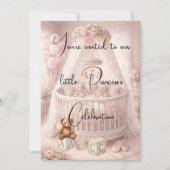 Little Princess Crib Digital Download 招待状 (正面)