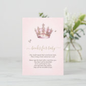 Little Princess Crown Pearls Dots Baby Shower エンクロージャーカード (スタンド正面)