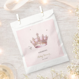 Little Princess Crown Pearls Dots Baby Shower フェイバーバッグ